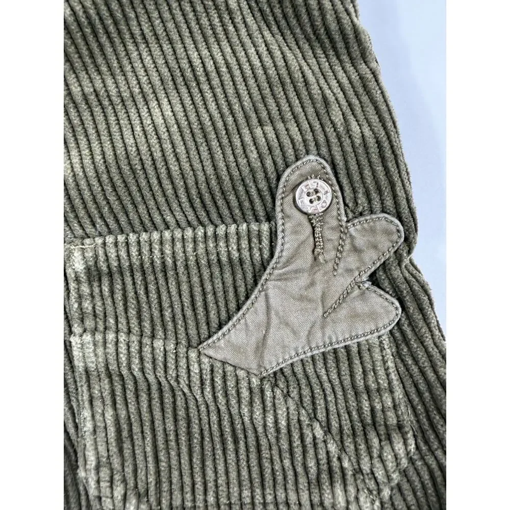 Oilily Vintage Reindeer Ranger Corduroy Overalls Dungarees Green Size 2